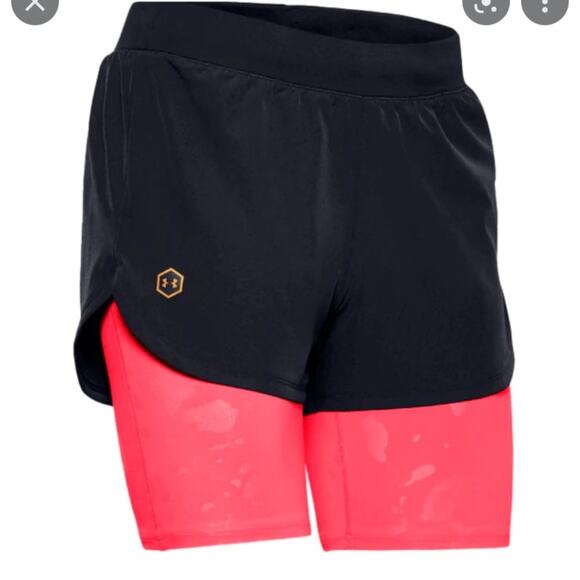 NWT Under Armour Rush Run Upstream 2-in-1 Shorts XS - Picture 2 of 8